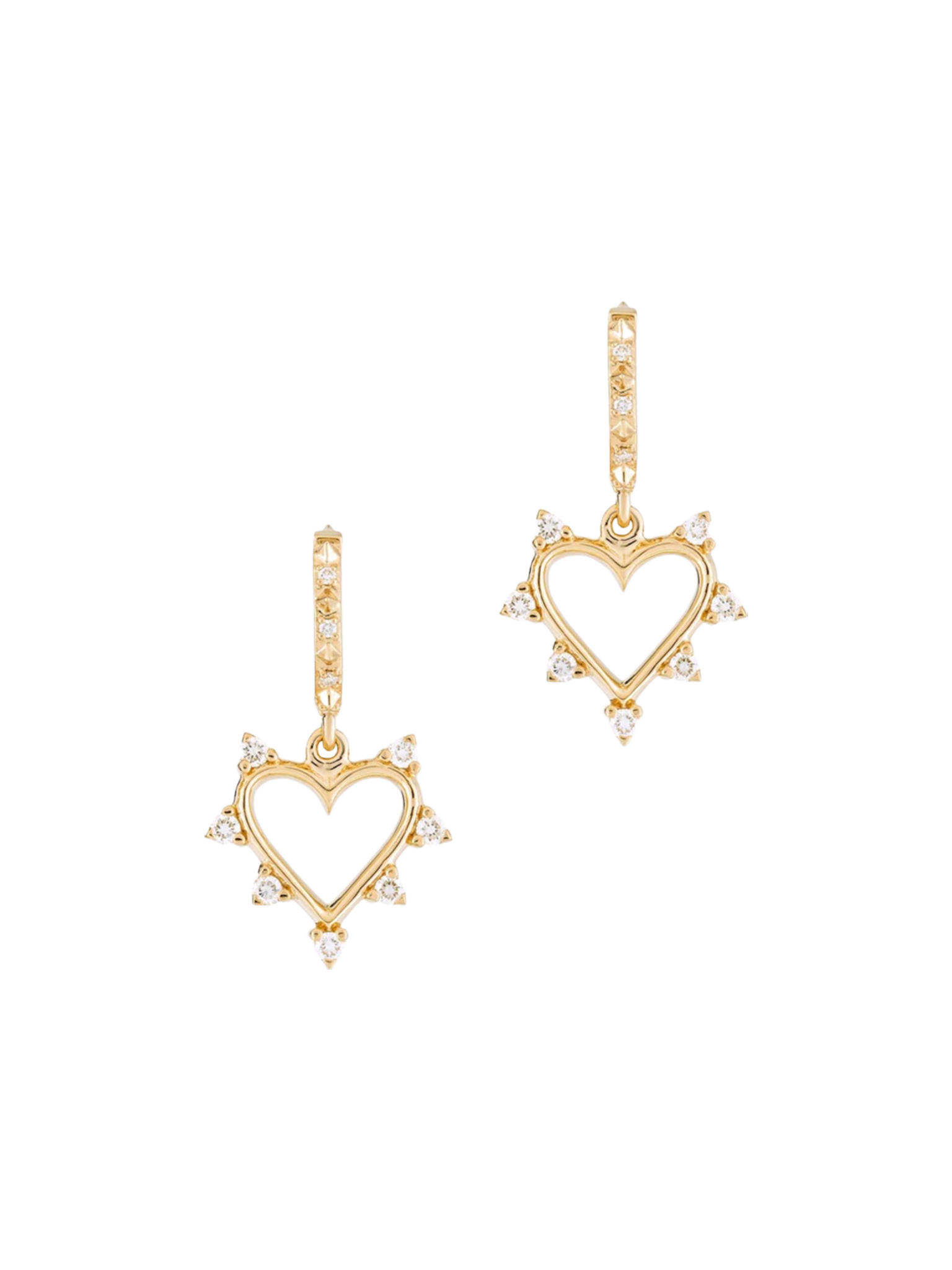 Mini open heart earrings